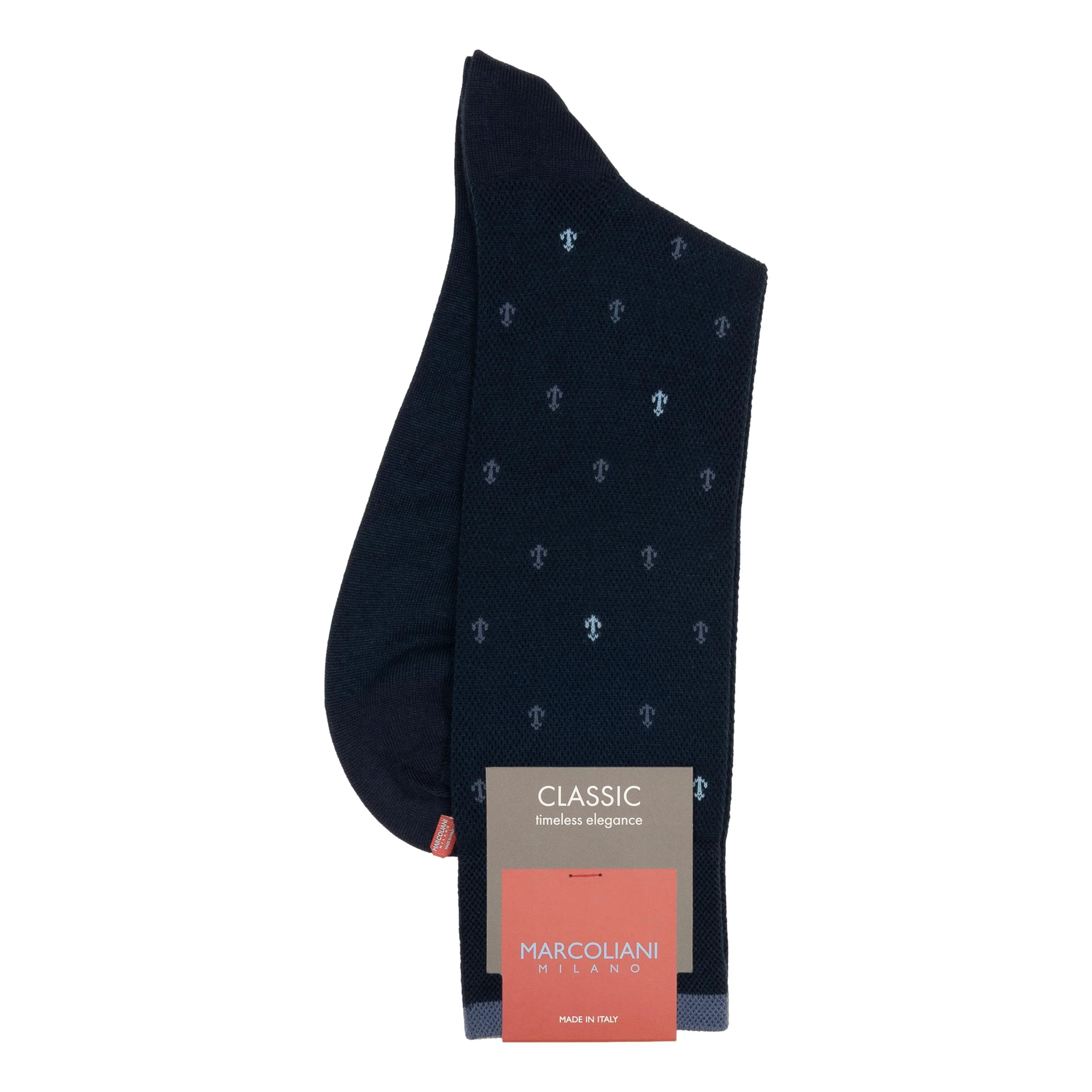 Anchor Cotton Mid-Calf Dress Sock