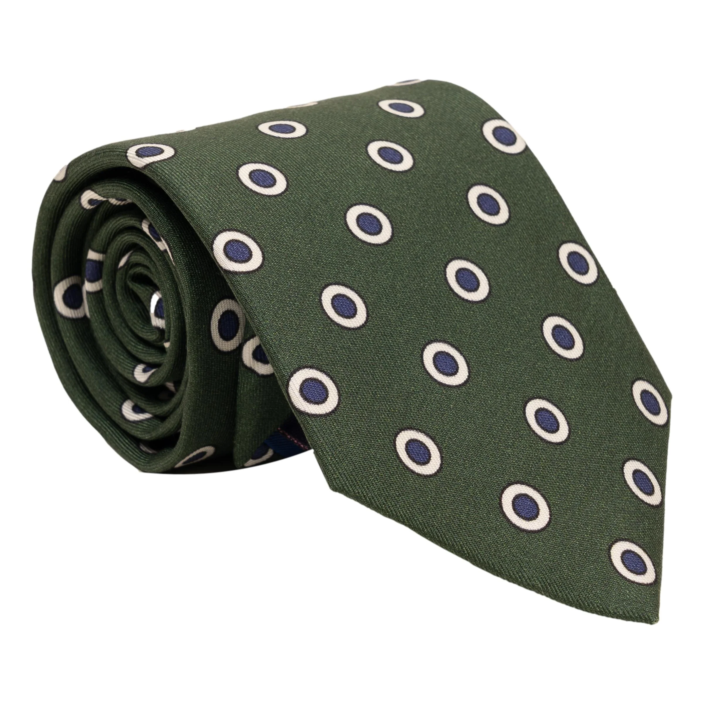 Bullseye Patterned Silk Tie