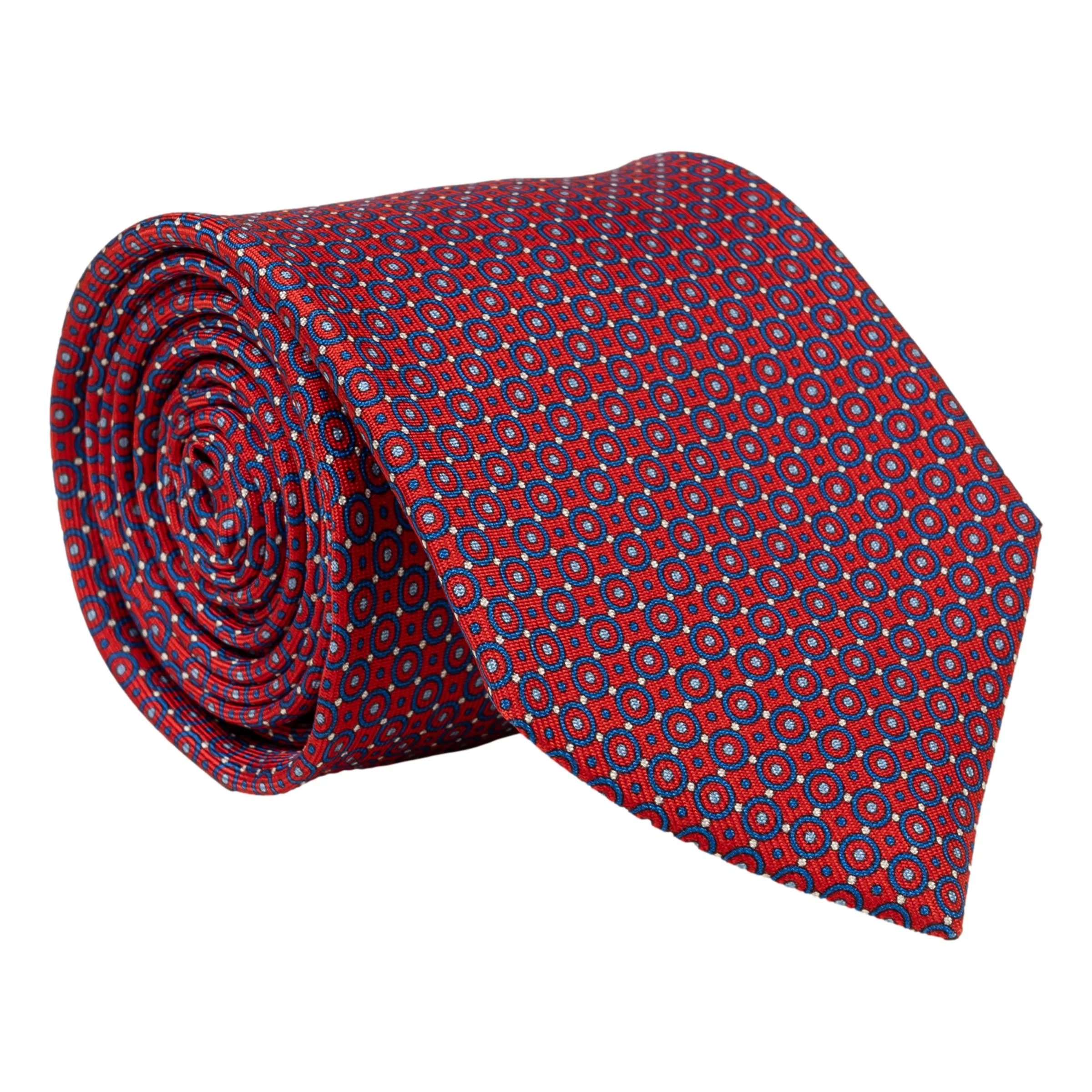Cerchio Patterned Silk Tie