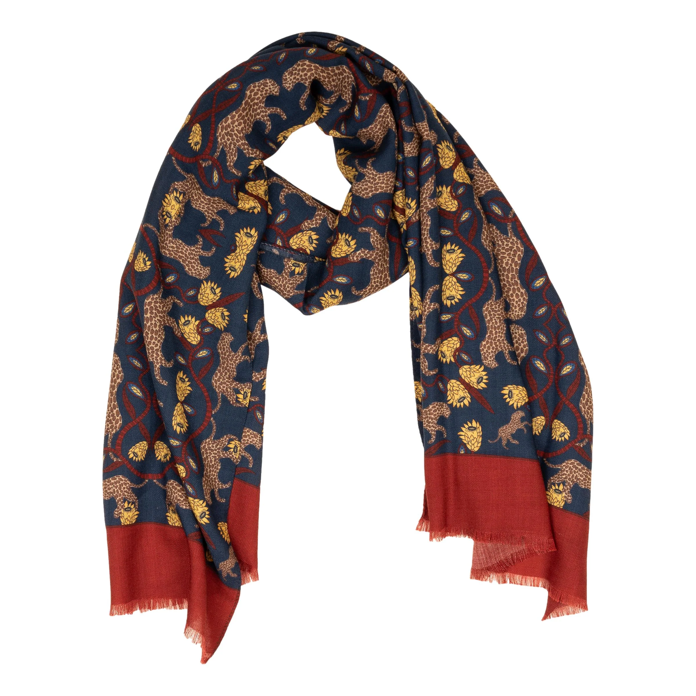 Cheetah Wool Scarf