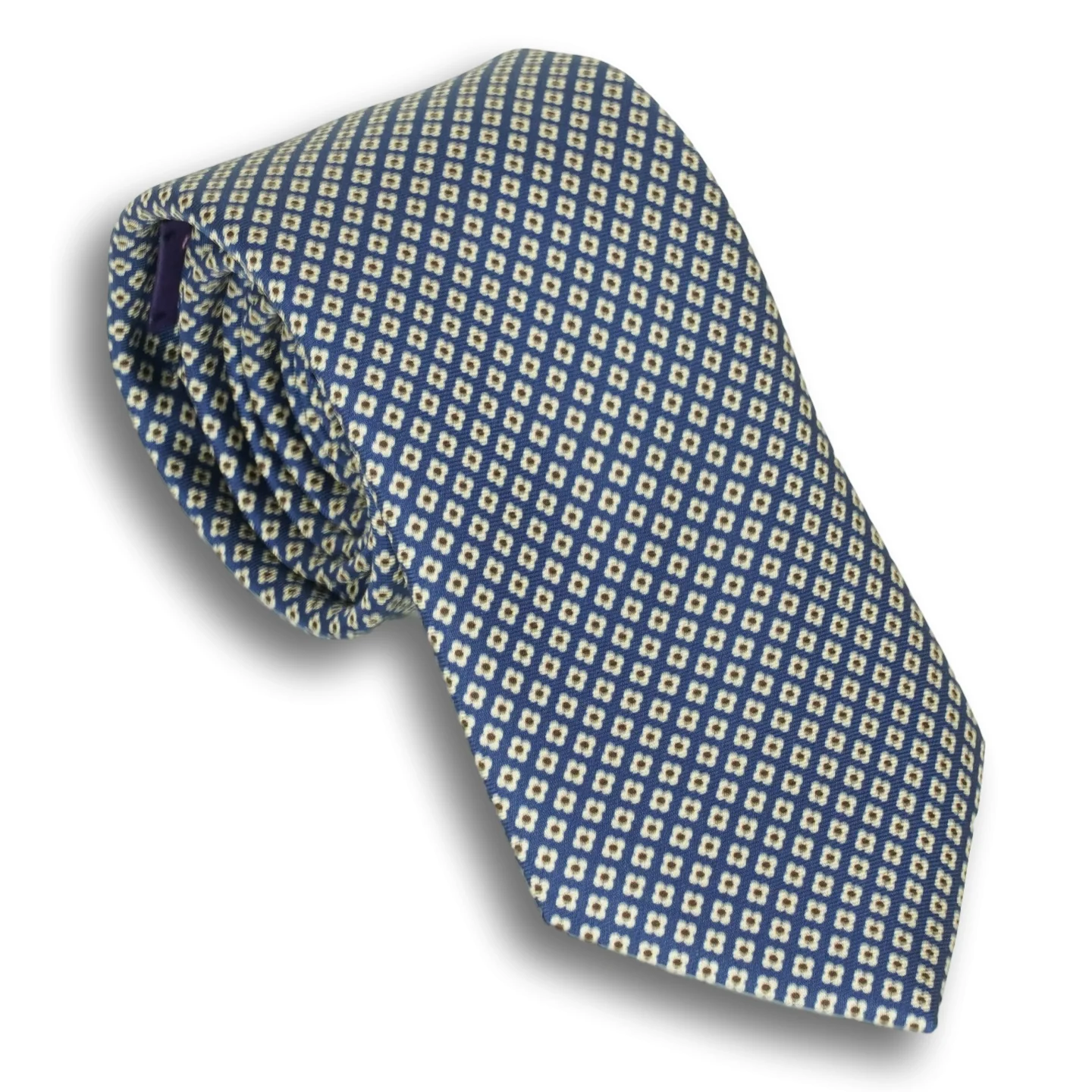 Small Flower Motif Silk Tie - Image 5