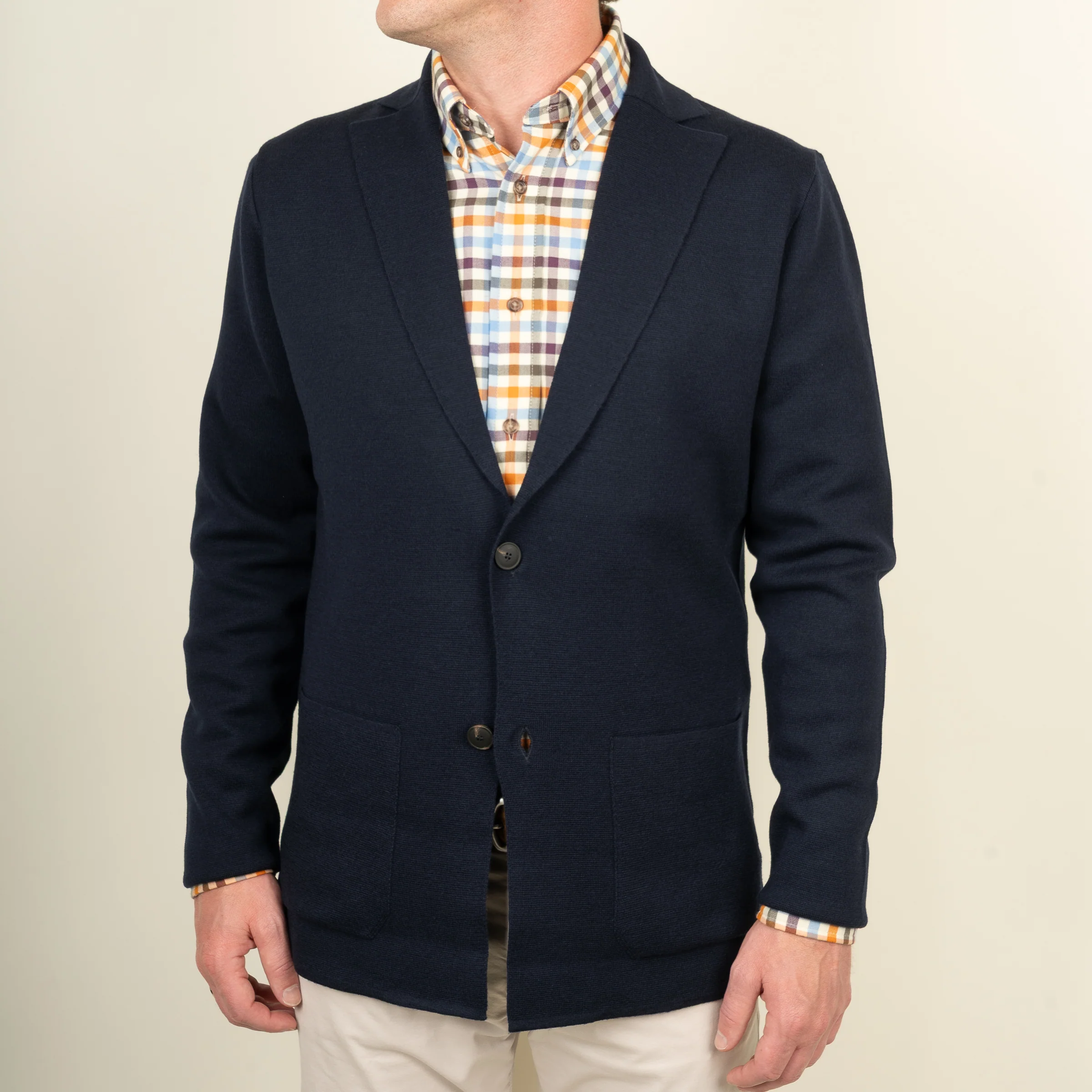 Extrafine Merino Wool Sweater Sport Coat