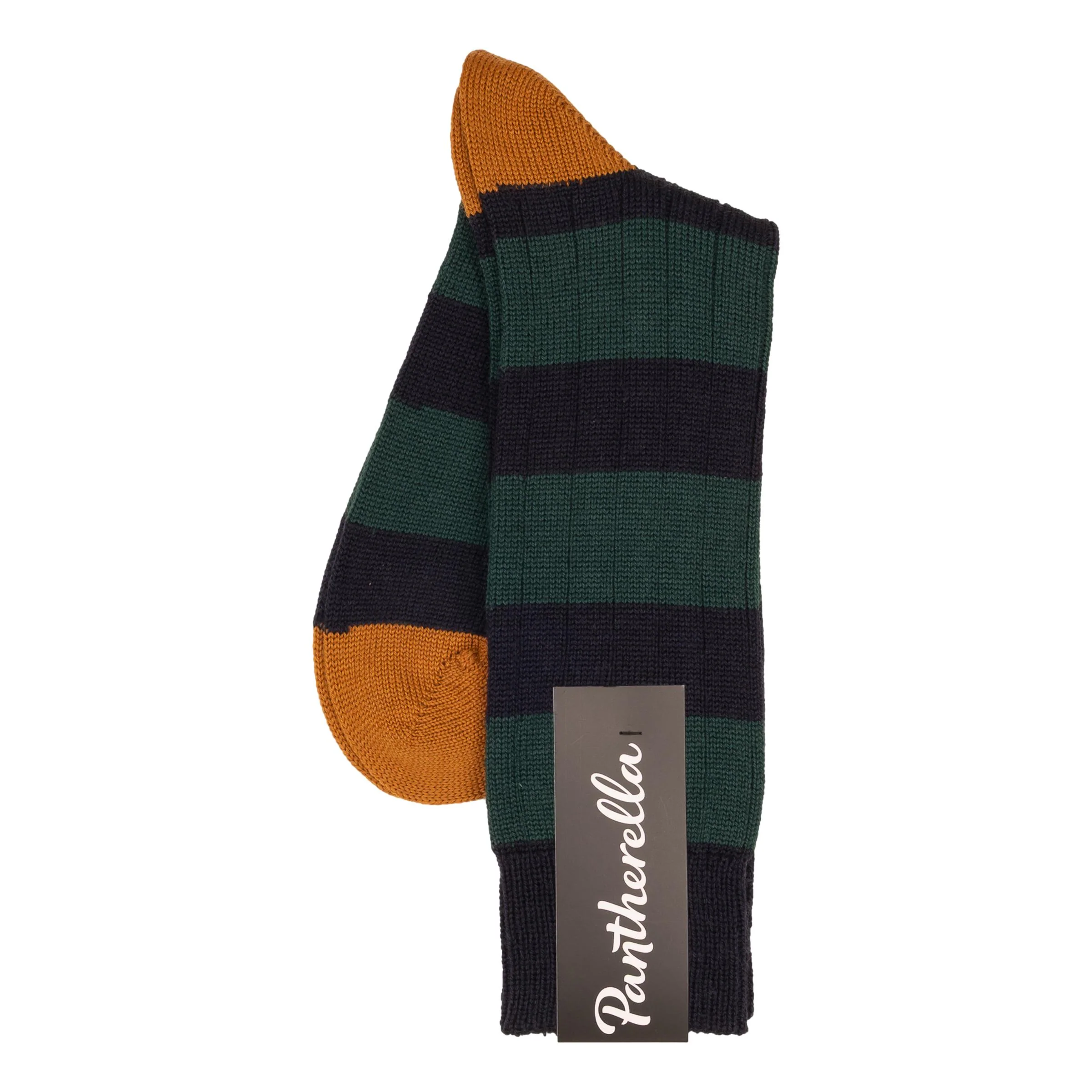 Fairford Stripe Wool Mid-Calf Dress Socks