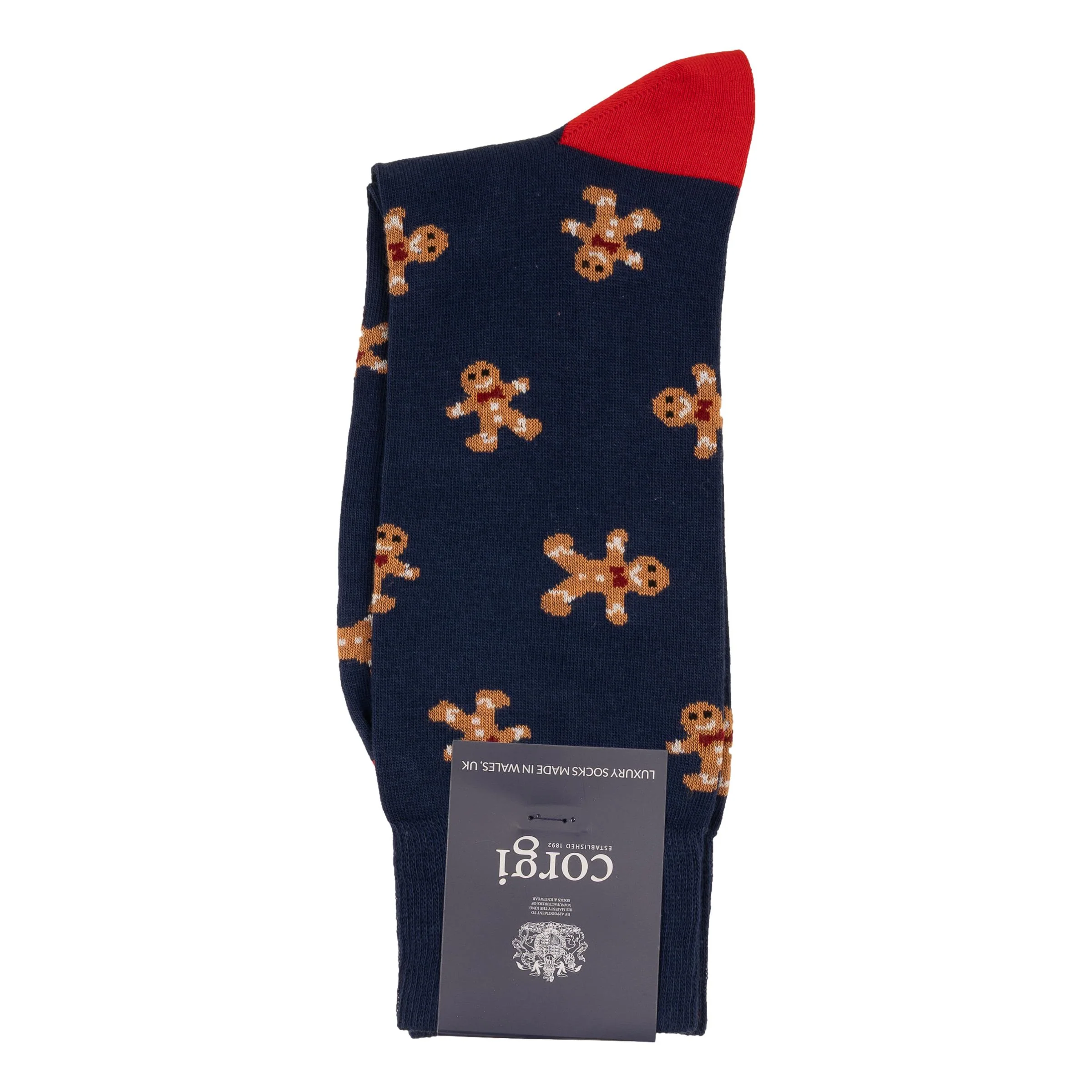 Gingerbread Man Cotton Midcalf Dress Sock
