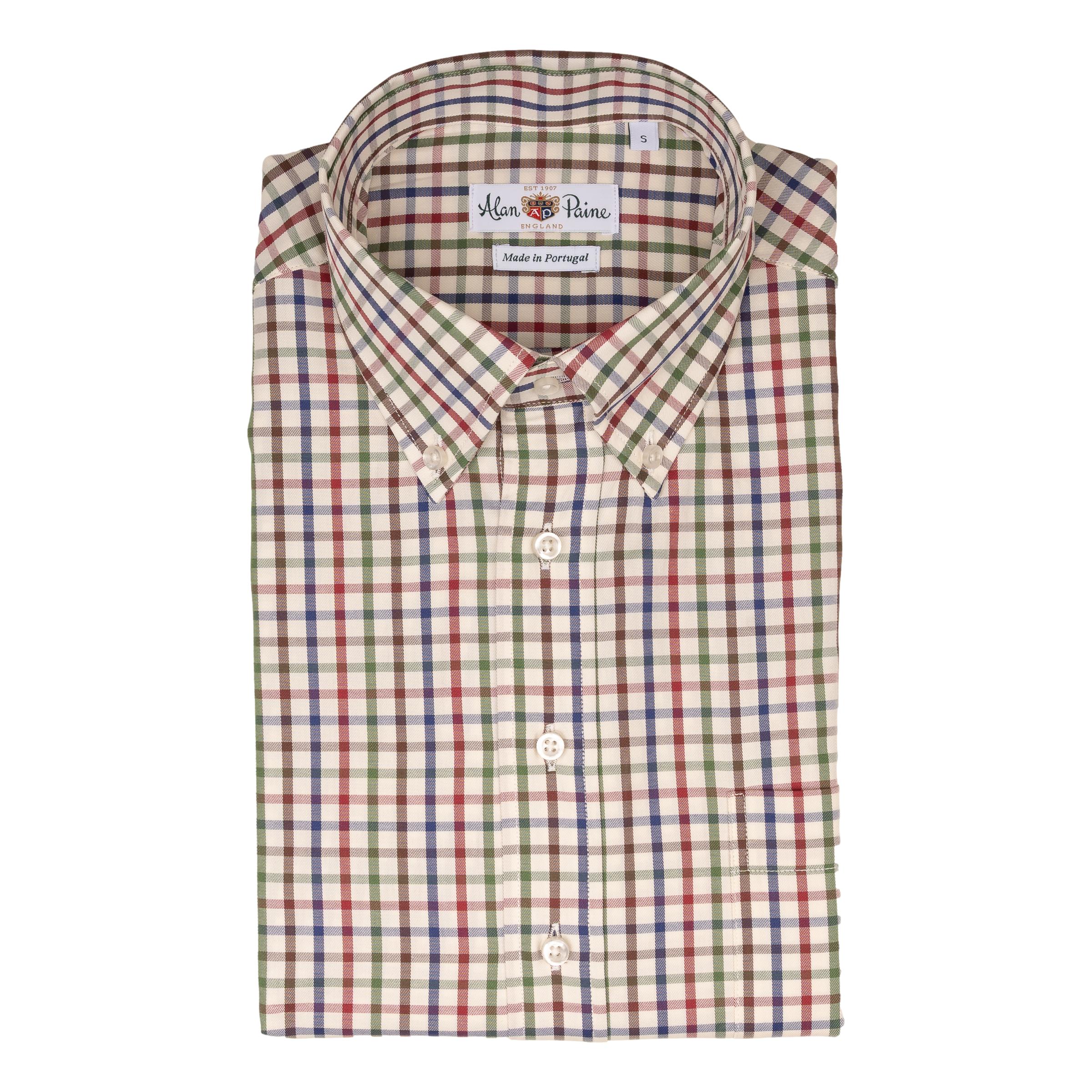 Green, Burgundy, Navy, Brown Tattersall Sport Shirt
