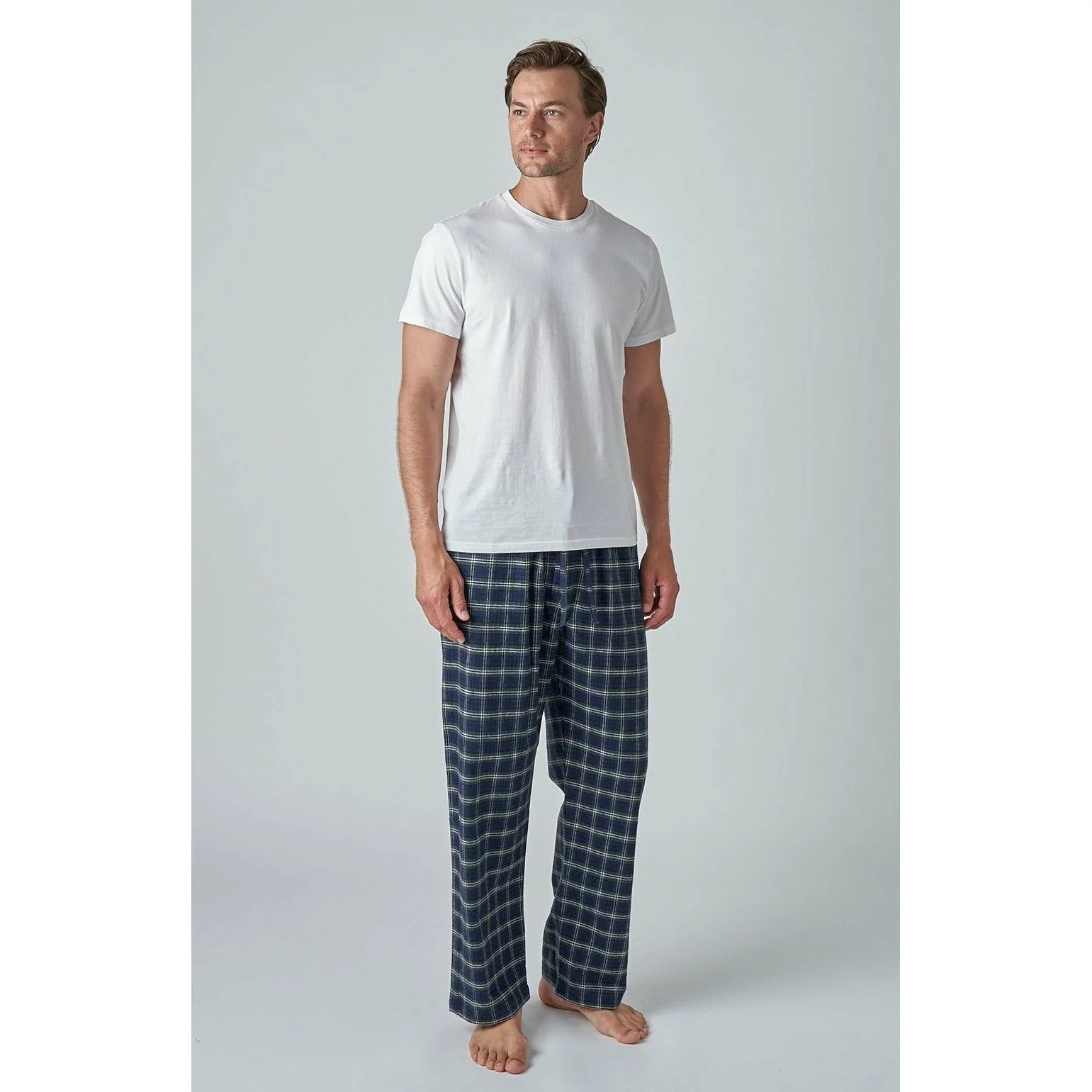 Men’s Brushed Cotton Flannel Pyjama Bottoms - Image 3