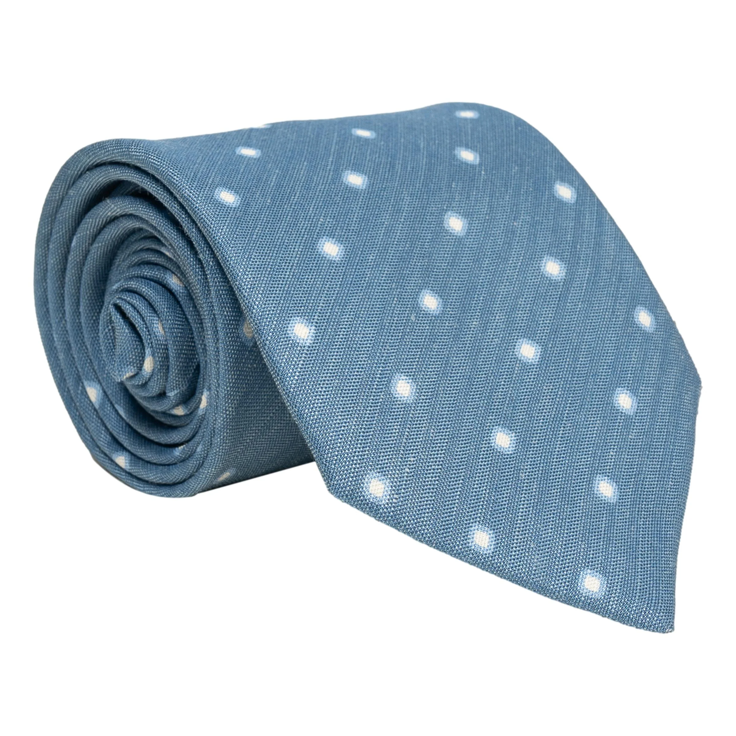 Small Diamond Bullseye Silk and Linen Tie