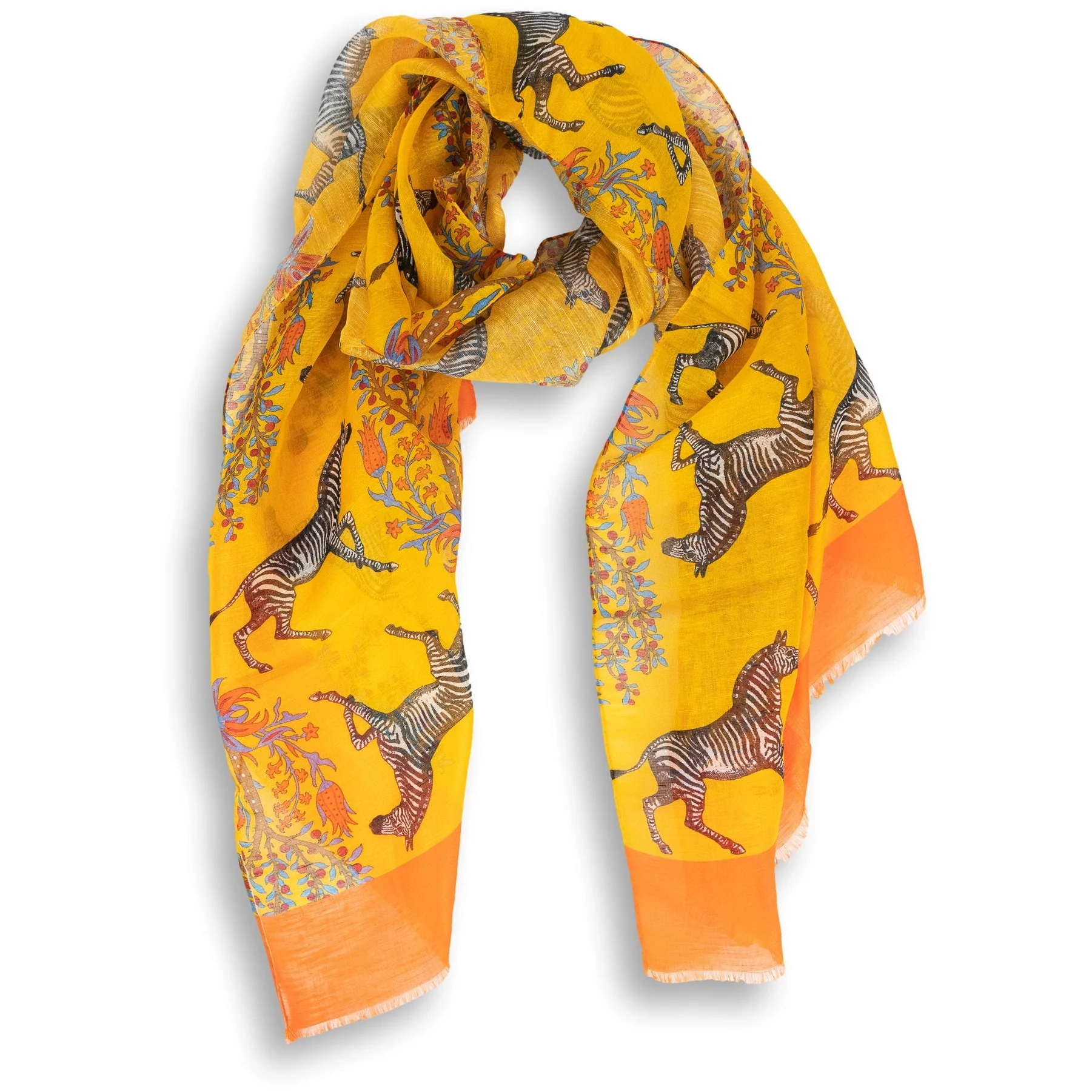 Zebra Linen and Silk Blend Scarf